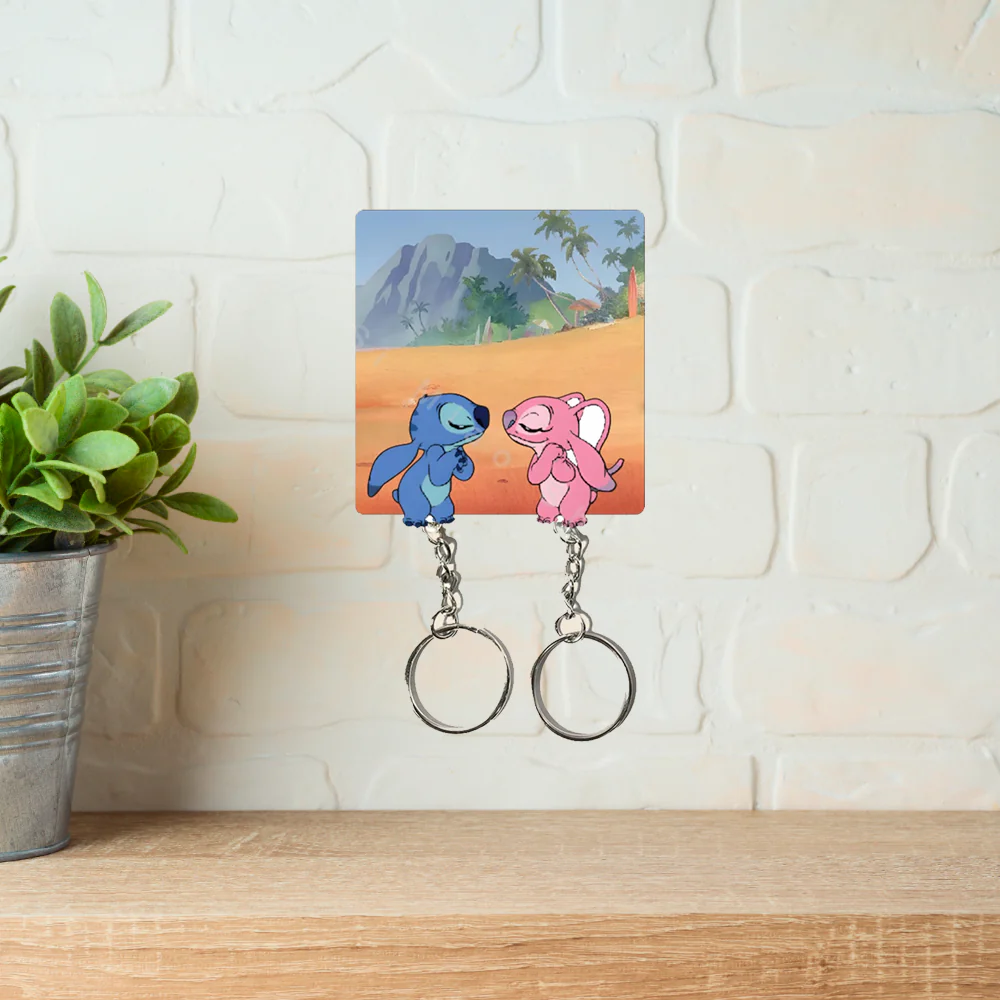 Stitch & Angel couple key holder